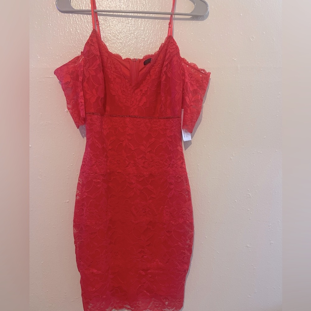 GUESS red lace dress - new - small